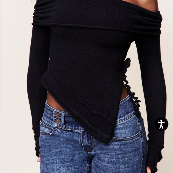 New Guizio- Soler Fold Over Knit Top - Picture 9 of 10